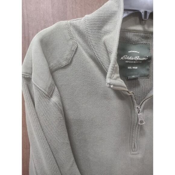 Eddie Bauer Men's Cotton/Poly‎ 1/4 zip pullover size XL - Picture 3 of 9